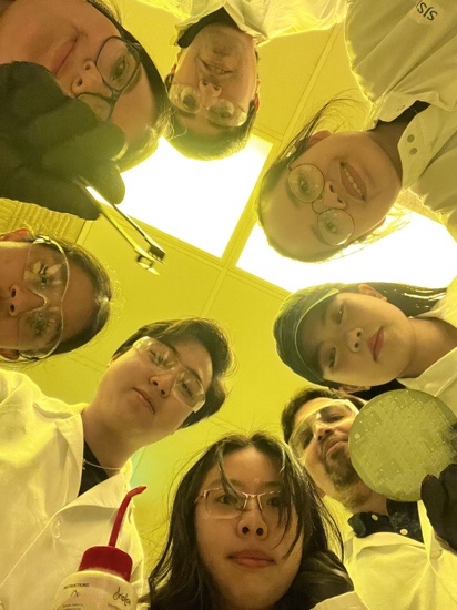 Students gathered in the Microscale Process Engineering Laboratory at San José State